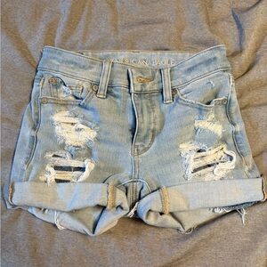 American Eagle Size 000 Light Blue denim shorts